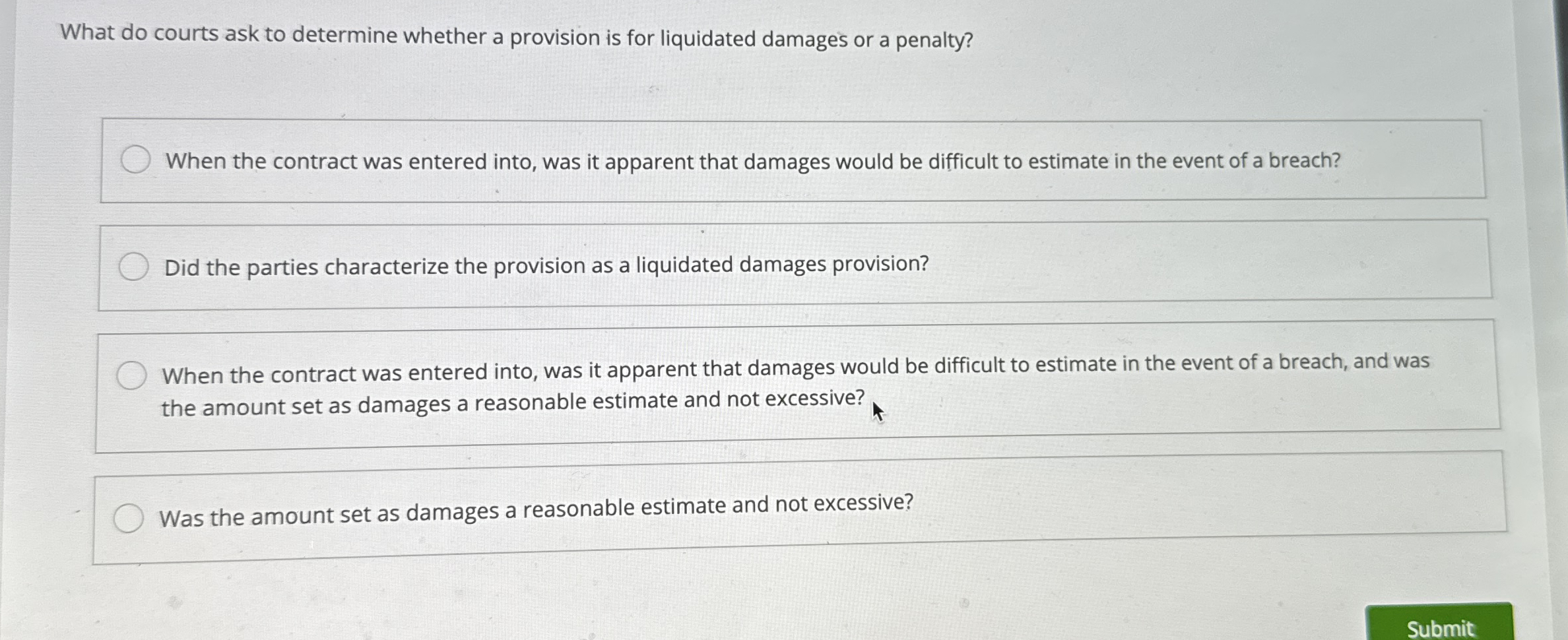  What do courts ask to determine whether a provision is for