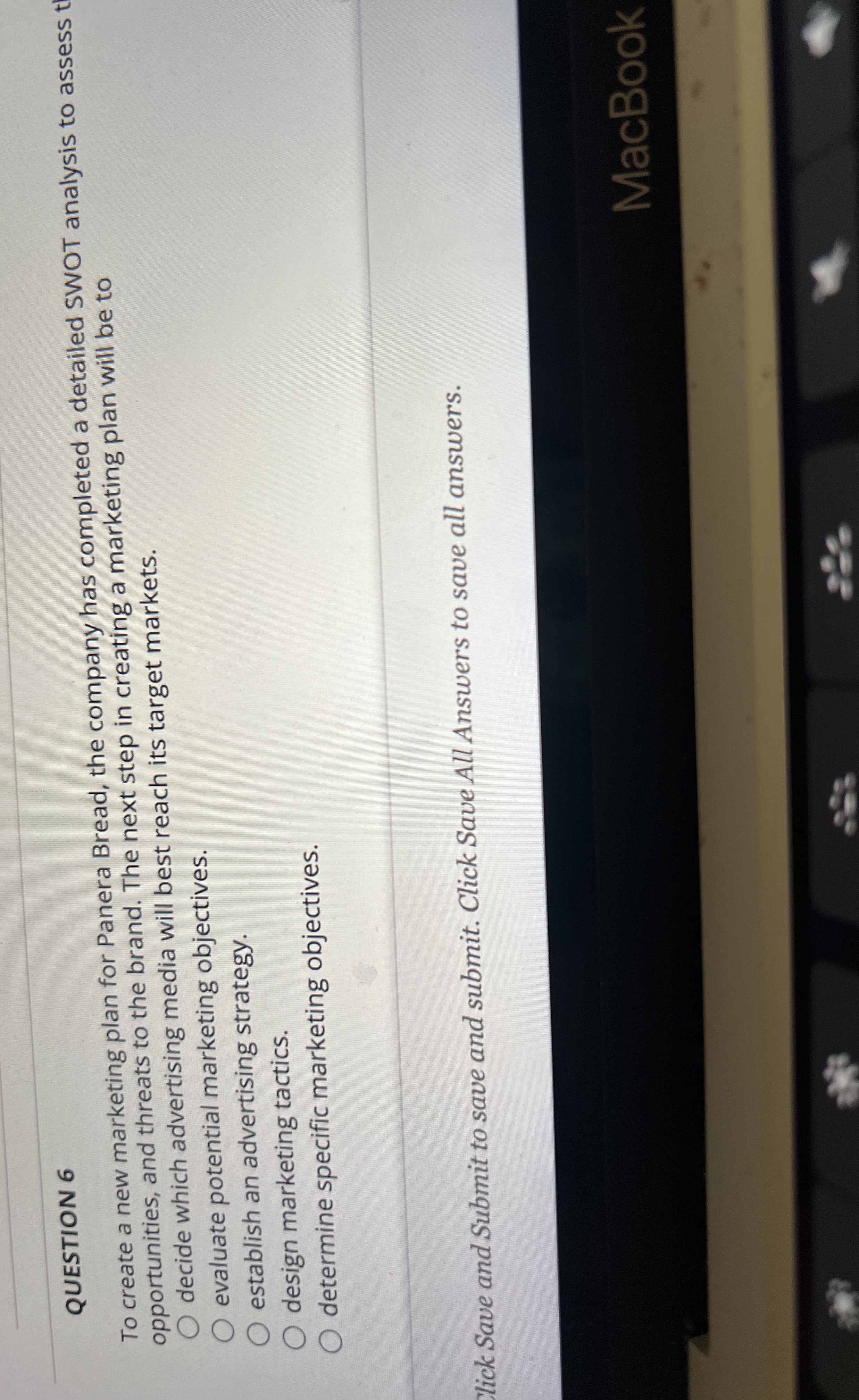 QUESTION 5 A brand's q, is based on consumer perceptions, which