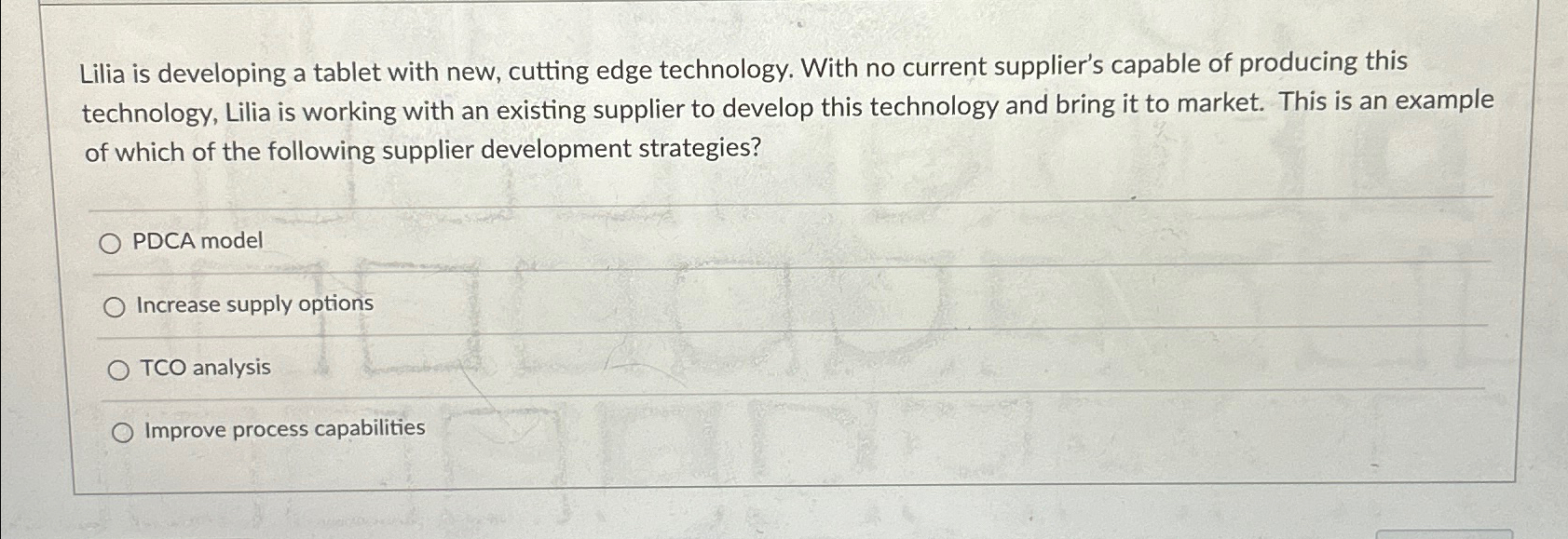  Lilia is developing a tablet with new, cutting edge technology. With