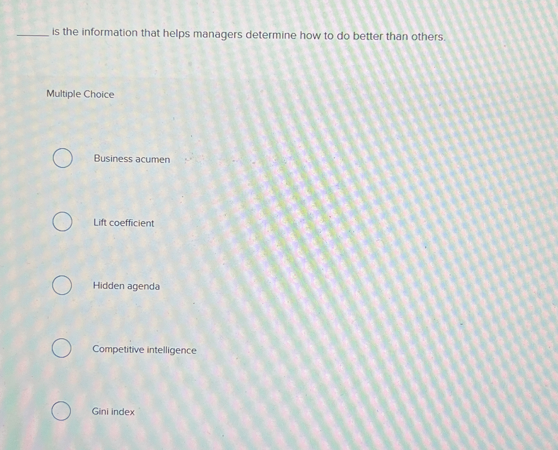  is the information that helps managers determine how to do better