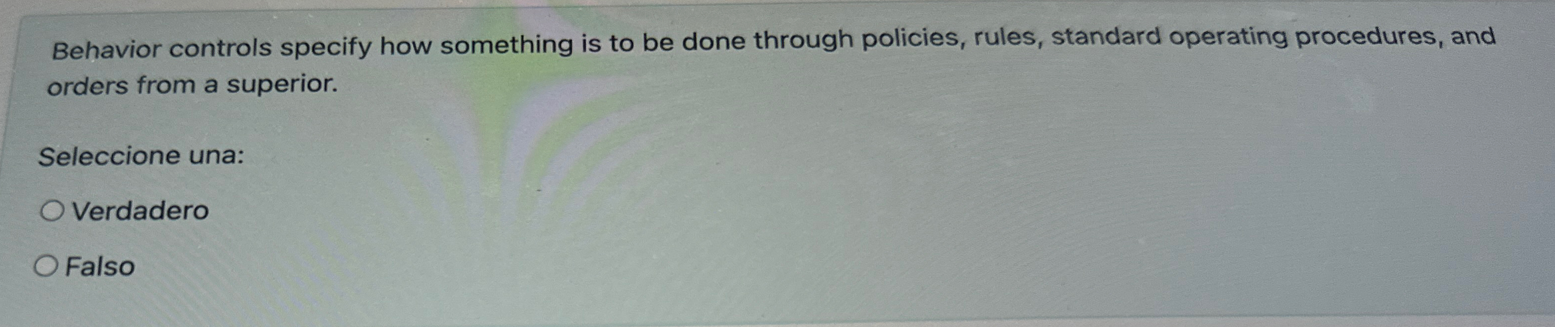  Behavior controls specify how something is to be done through policies,