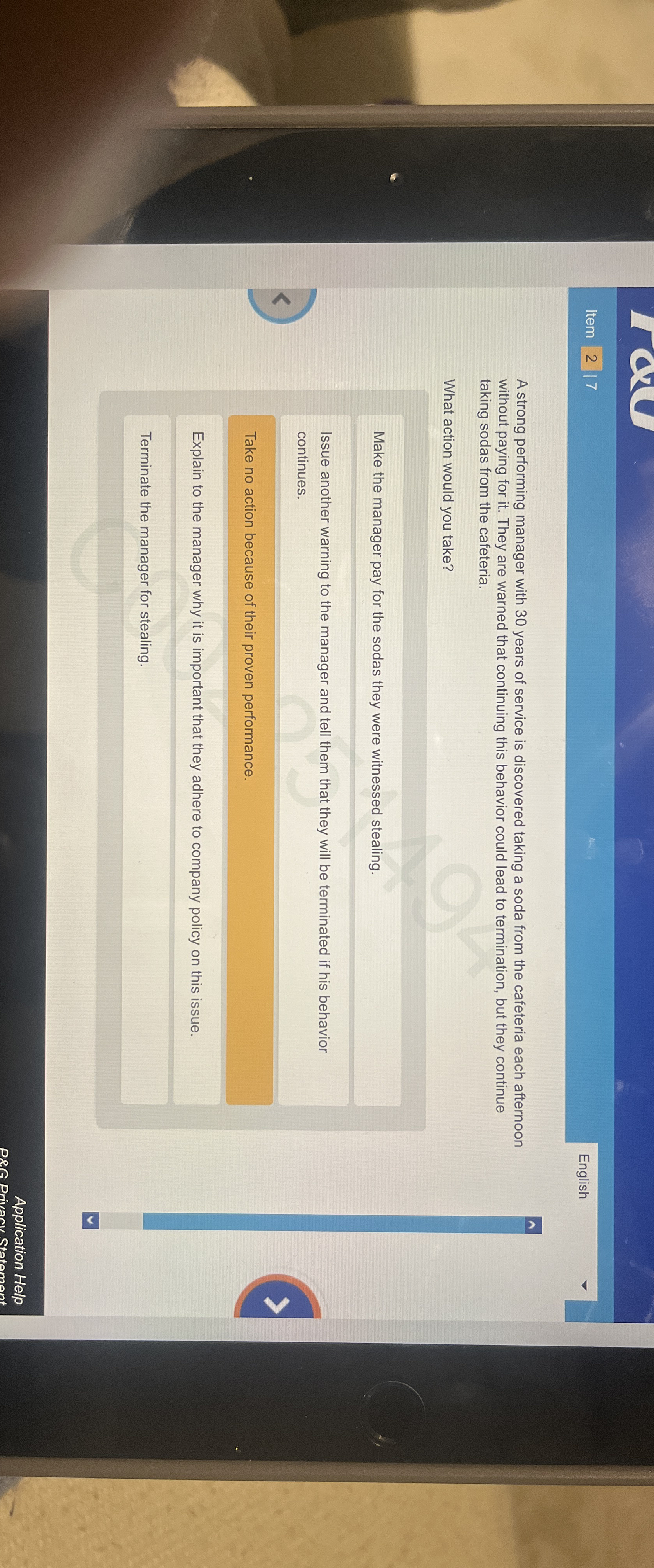  Item 2|7| English A strong performing manager with 30 years of