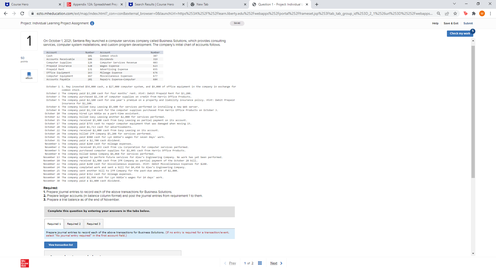 Course Hero x Appendix 12A: Spreadsheet Prep x Search Results |