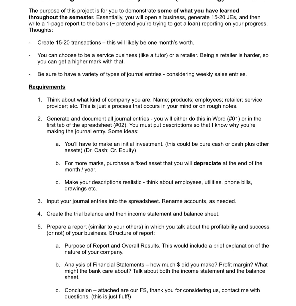 PLEASE ONLY USE HIGHSCHOOL KNOWLEDGE make a report in which you talk