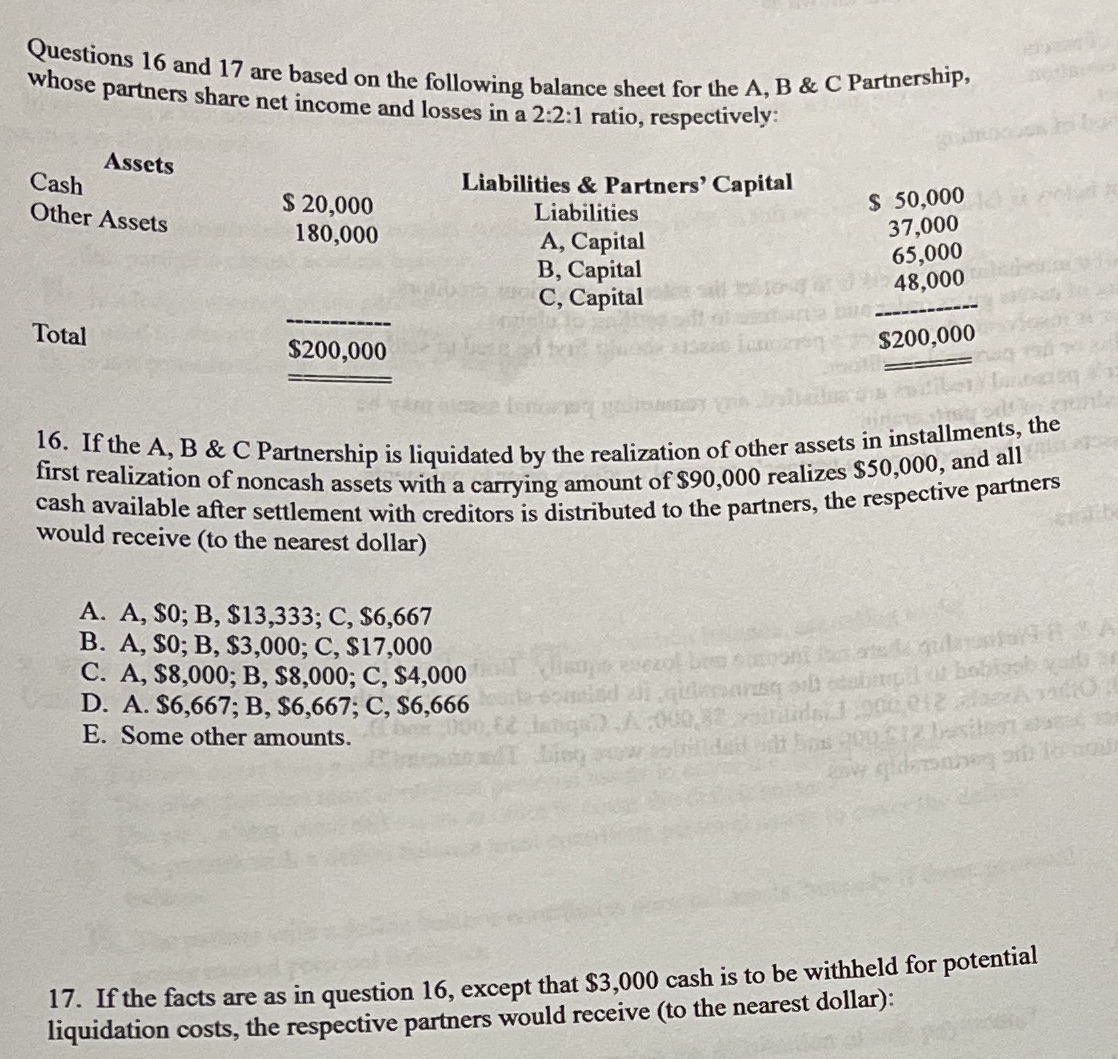 Step by step solution please! Questions 16 and 17 are based on