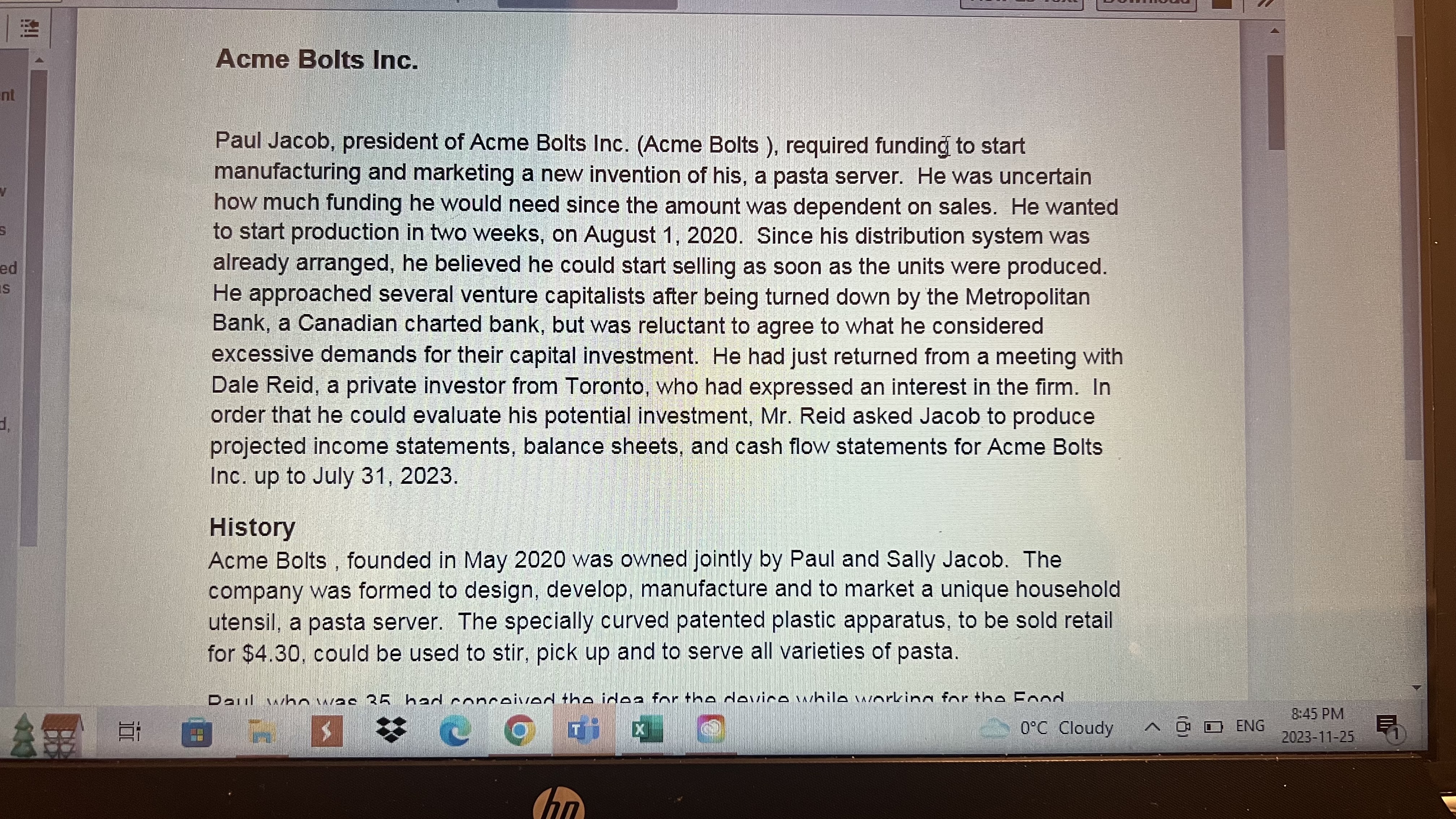 Cavity Mold $23,300 Tools and Dies 4,200 Blister Package Mold 4,430 Office