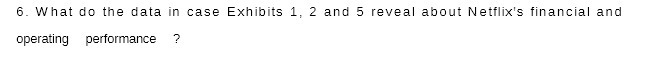  6. What do the data in case Exhibits 1, 2 and