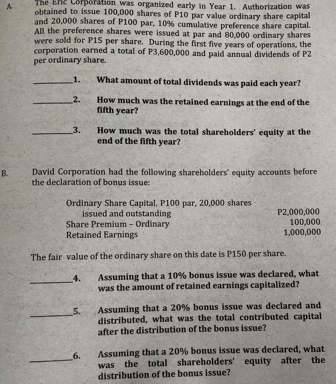 Solve: (Show Solution)Please when writing down answers make it clear and understandable
