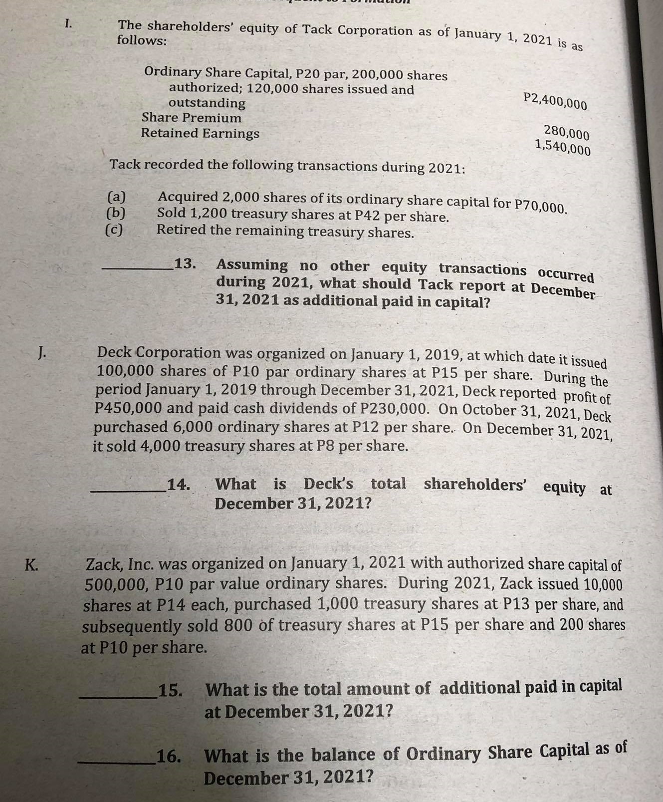 and 20,000 shares of P100 par, 10% cumulative preference share capital. All
