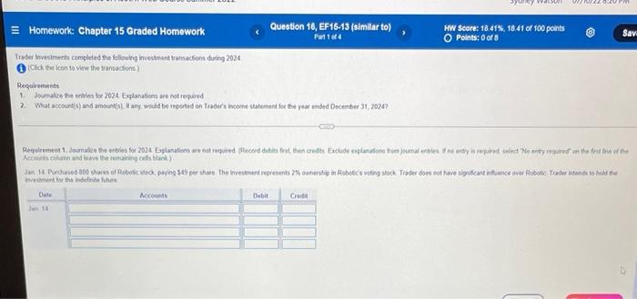 Please do correctly with clear explanation needed.. Thank E Homework: Chapter 15
