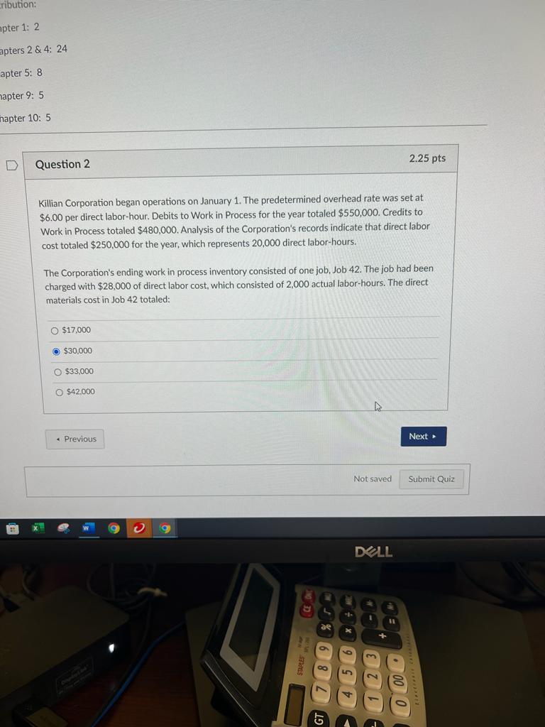 ribution: pter 1: 2 apters 2 & 4: 24 apter 5: