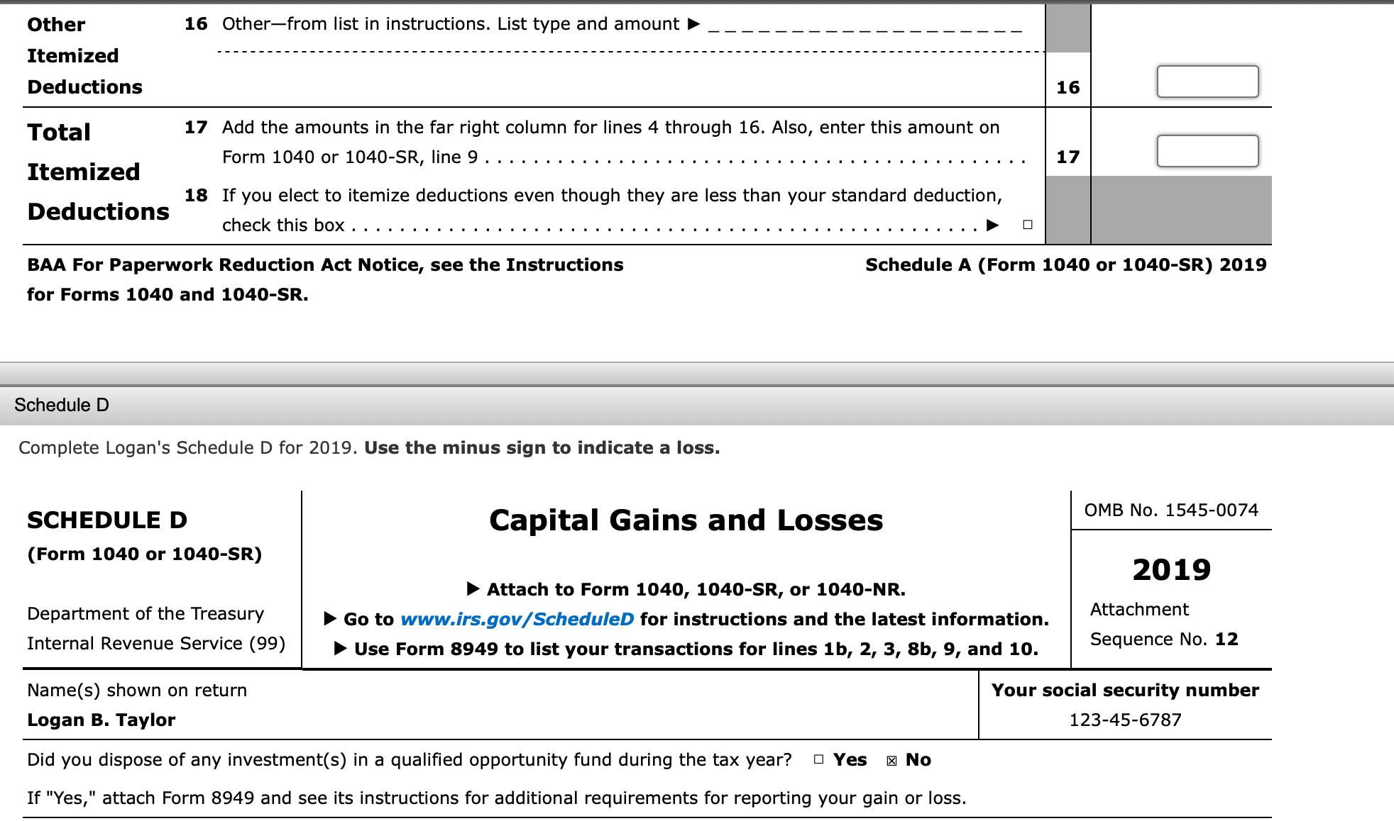 St. Louis lot 80,000 Proceeds from estate sale 9,000 Federal income tax