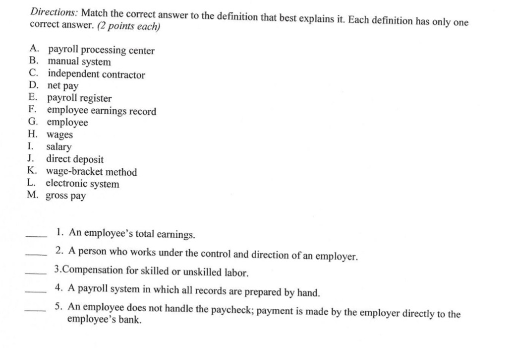 Can any tutor help me with this? . payroll processing center .