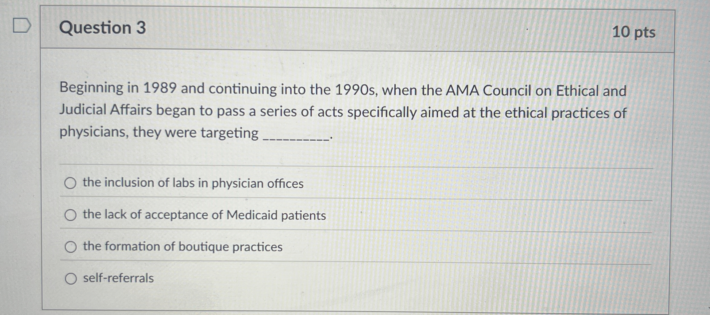  Question 3 Beginning in 1989 and continuing into the 1990s, when