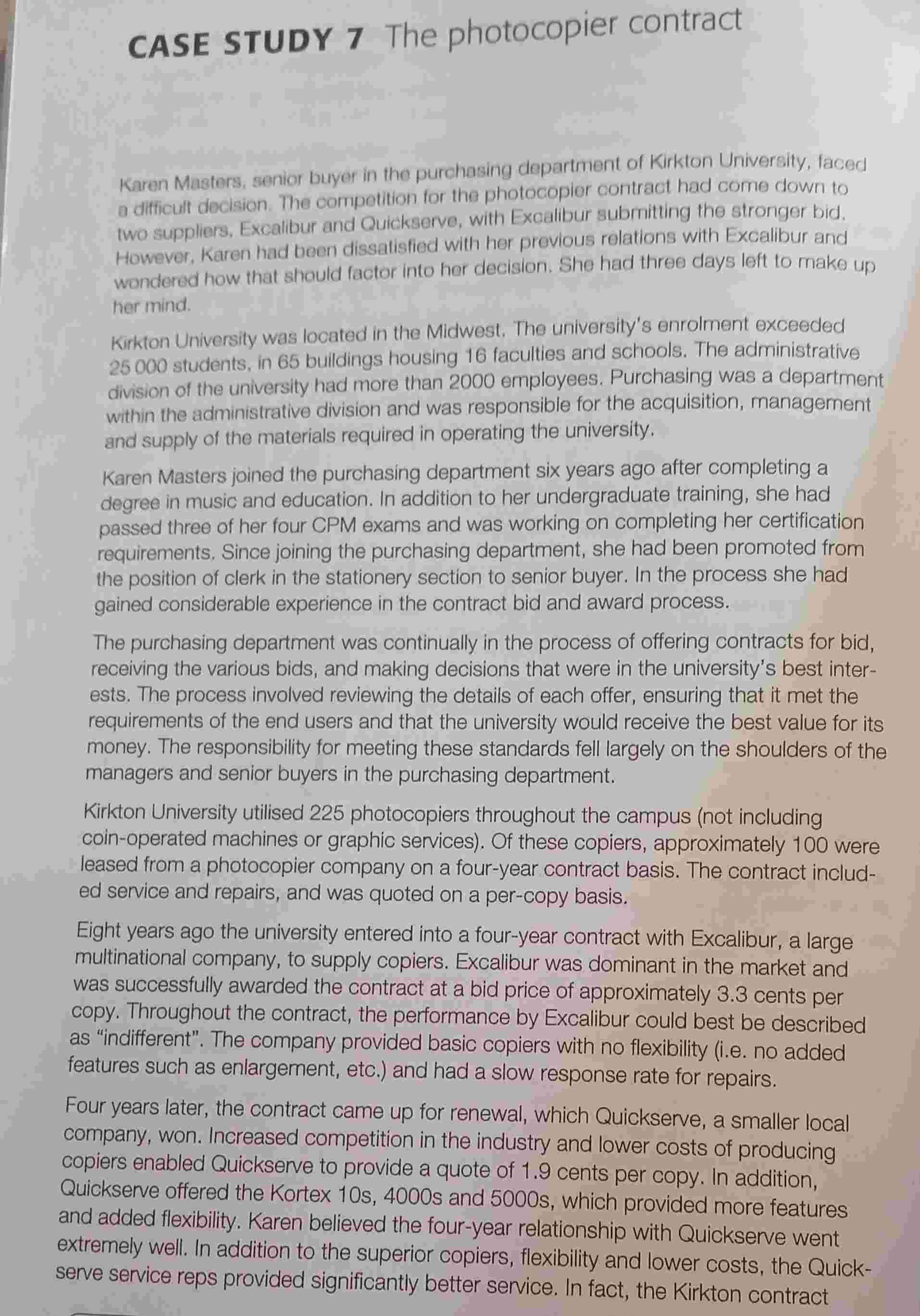  DISCUSS THE CONTRACT PROCESS 