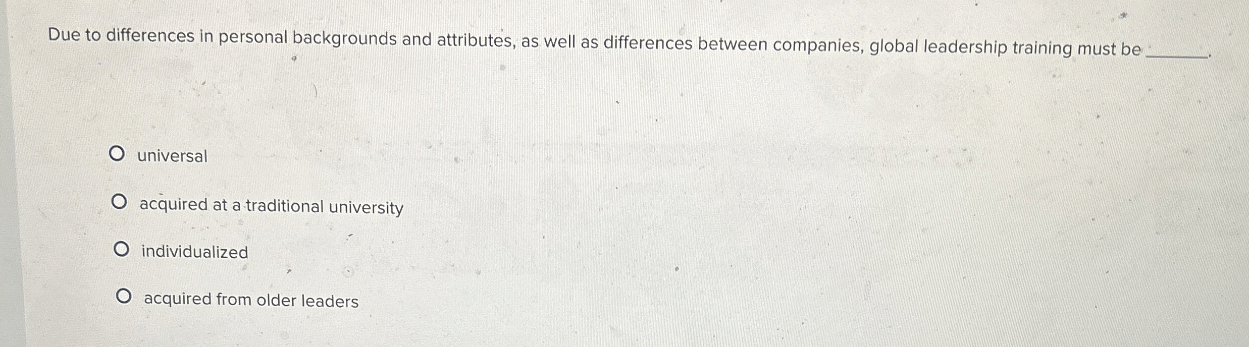  Due to differences in personal backgrounds and attributes, as well as