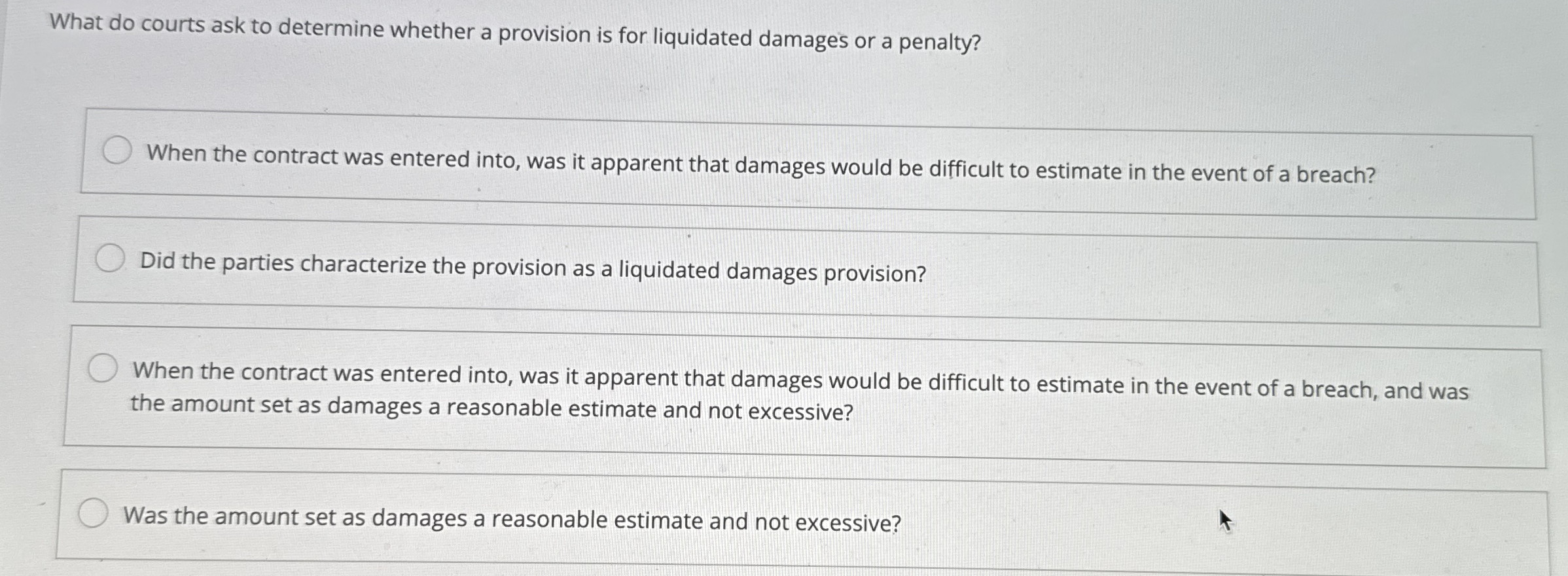  What do courts ask to determine whether a provision is for