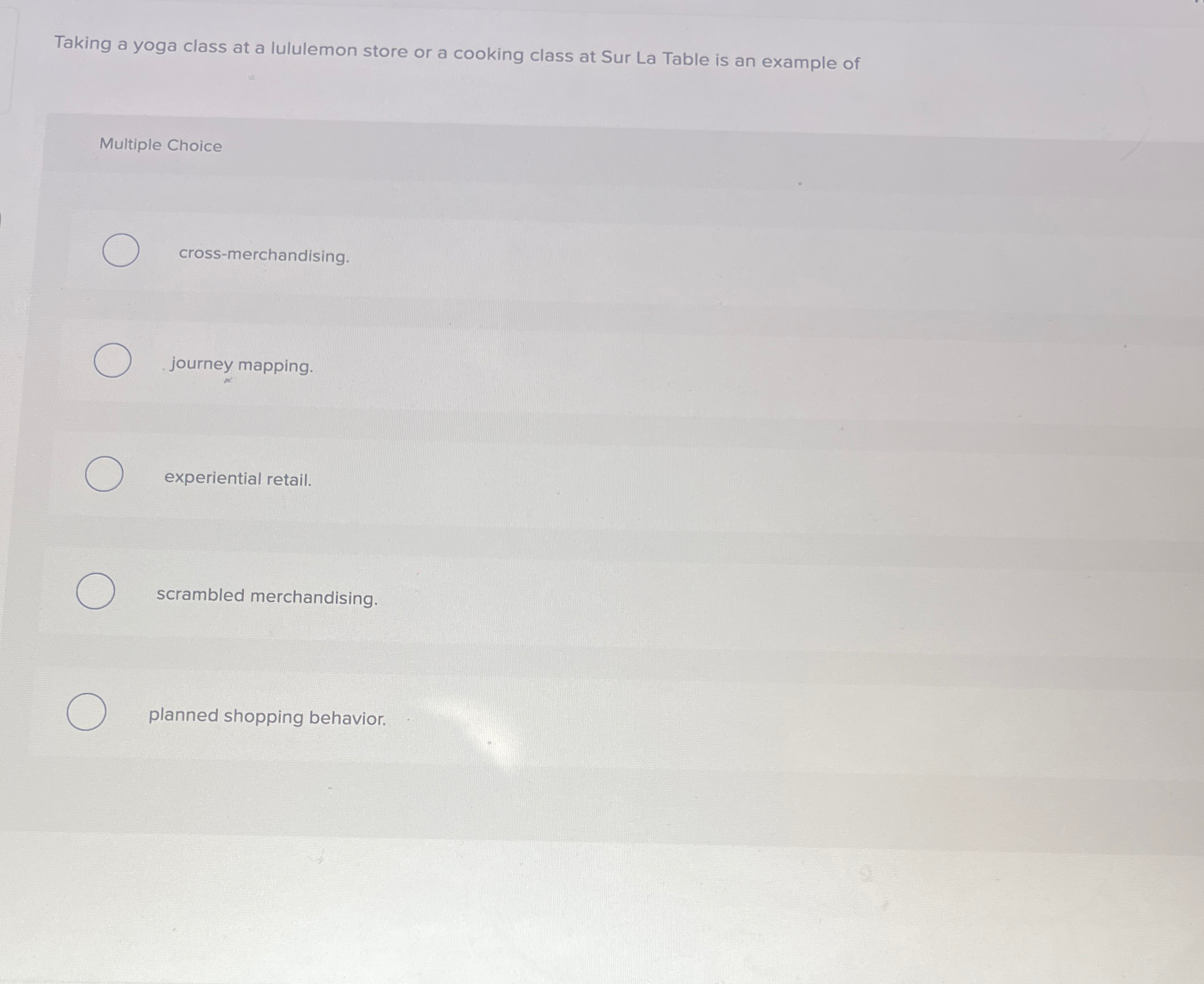  Taking a yoga class at a lululemon store or a cooking