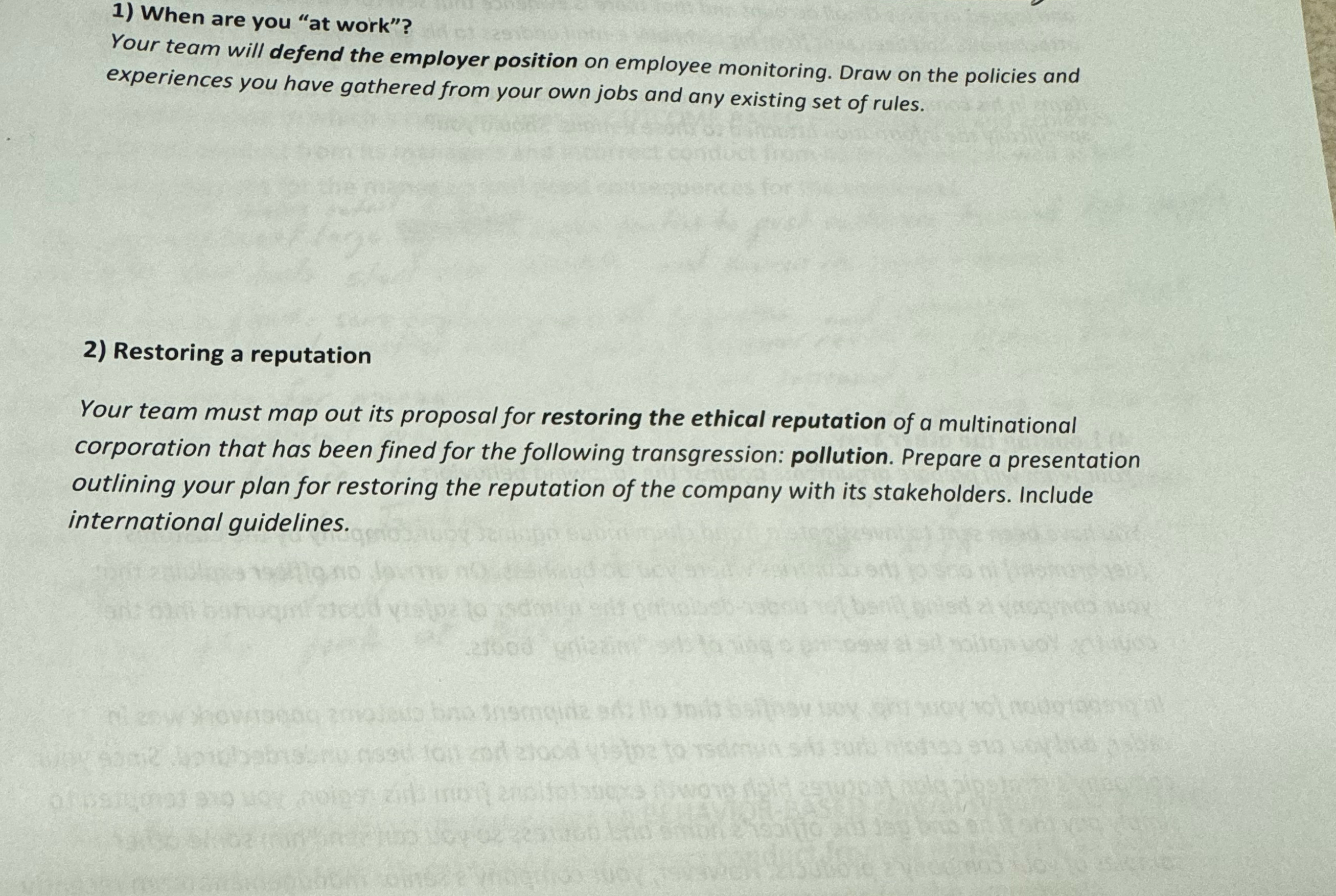  When are you "at work"? Your team will defend the employer