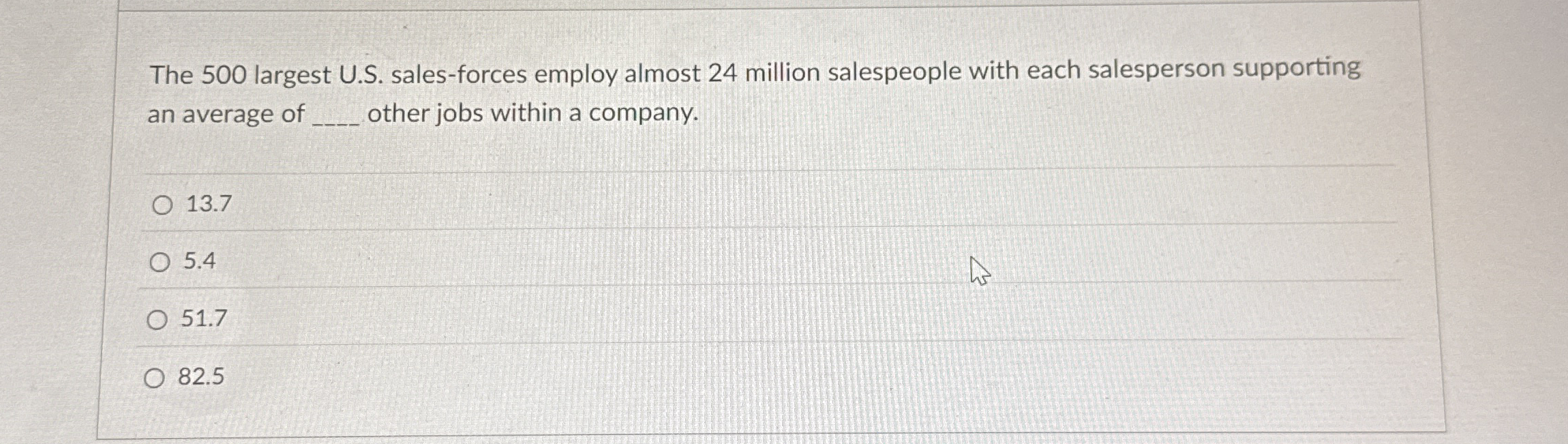  The 500 largest U.S. sales-forces employ almost 24 million salespeople with