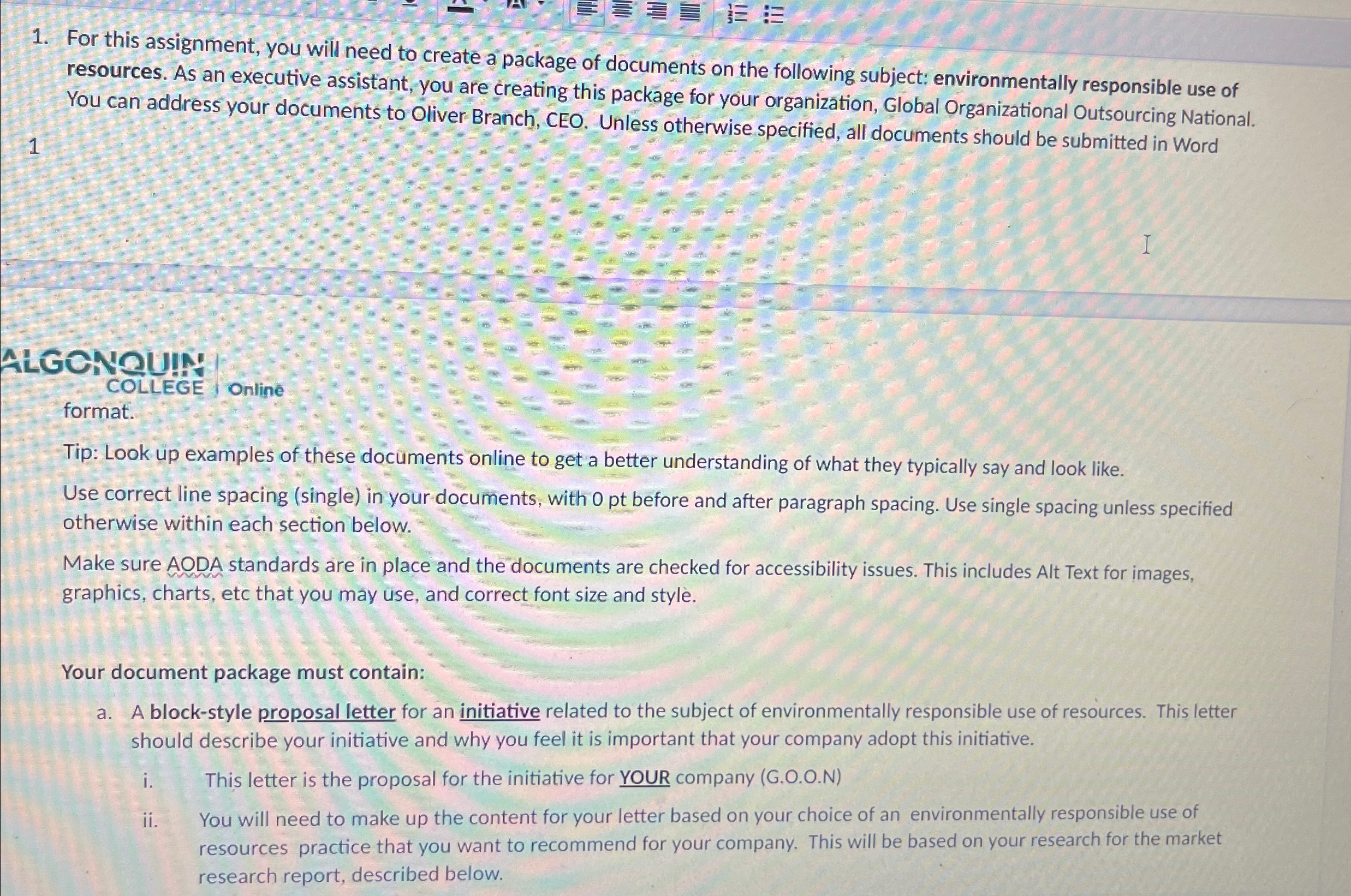  For this assignment, you will need to create a package of