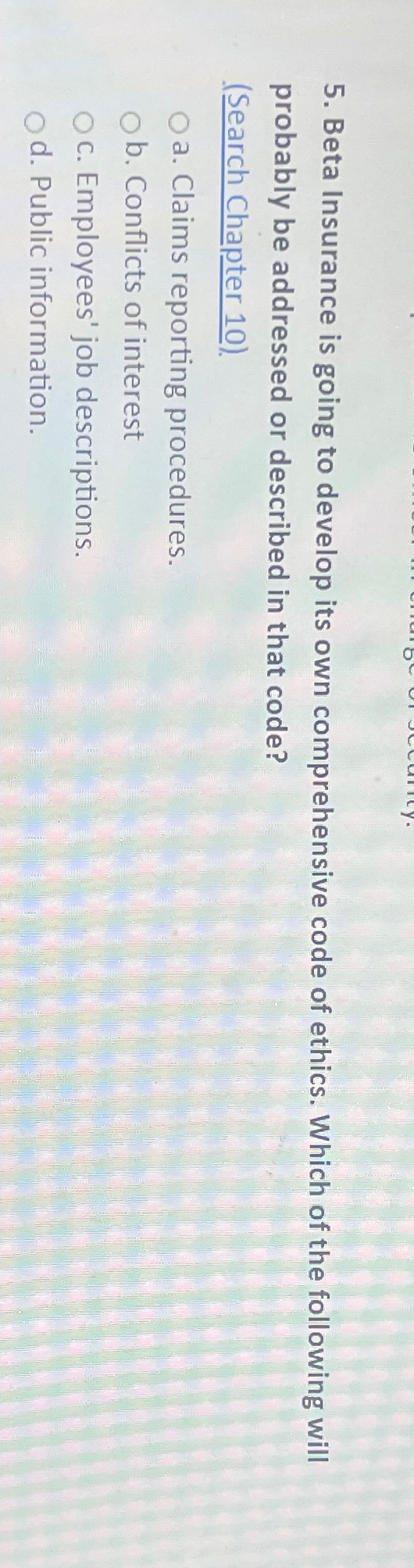  Beta Insurance is going to develop its own comprehensive code of