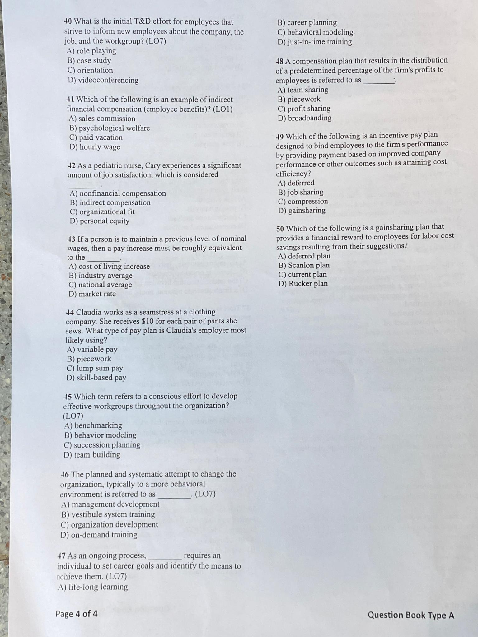  40 What is the initial T&D effort for employees that strive