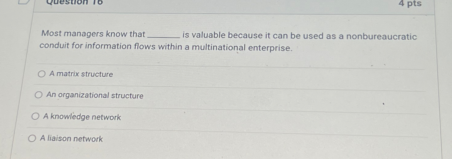  Most managers know that is valuable because it can be used