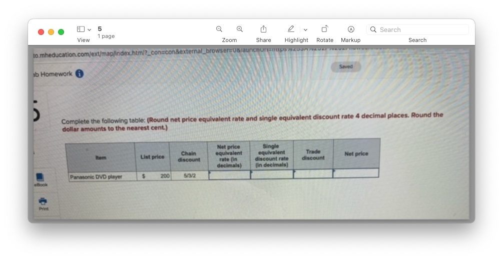balance and finance charge. (Round your answers to the nearest cent.) 5