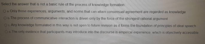  Select the answer that is not a basic rule of the