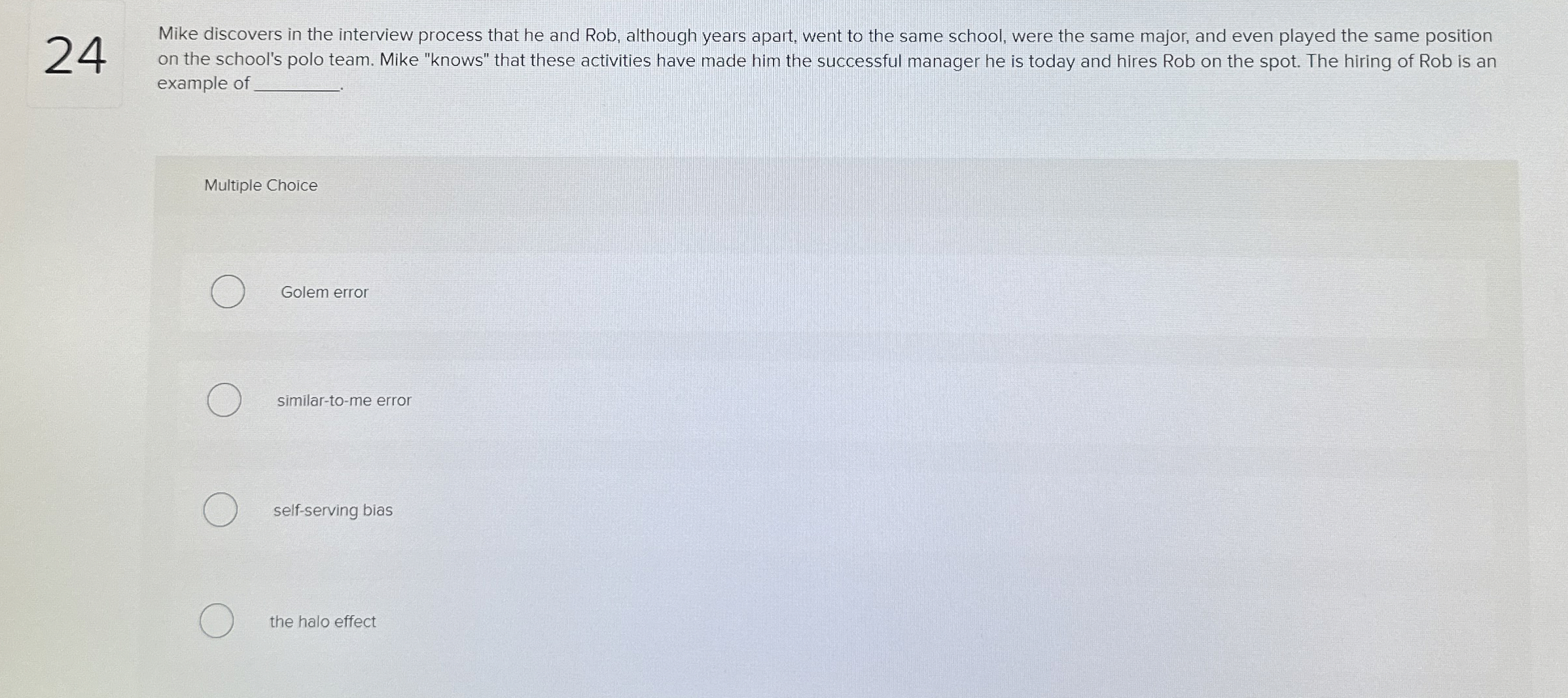  24 Mike discovers in the interview process that he and Rob,