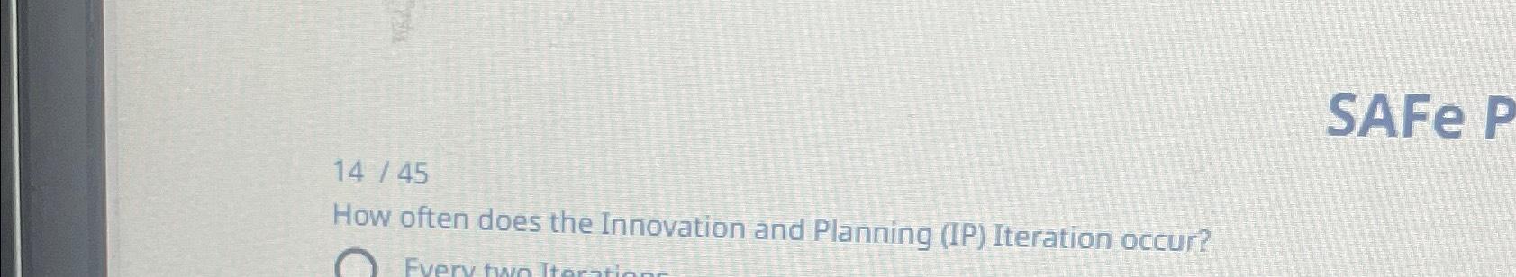  How often does the Innovation and Planning (IP) Iteration occur? 