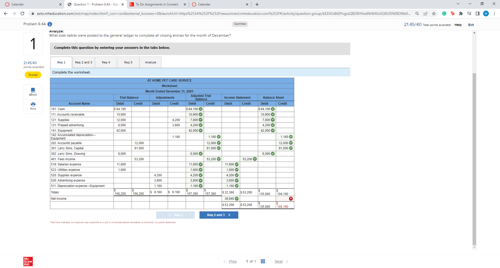  Calendar x Question 1 - Problem 6.4A - Con x |To