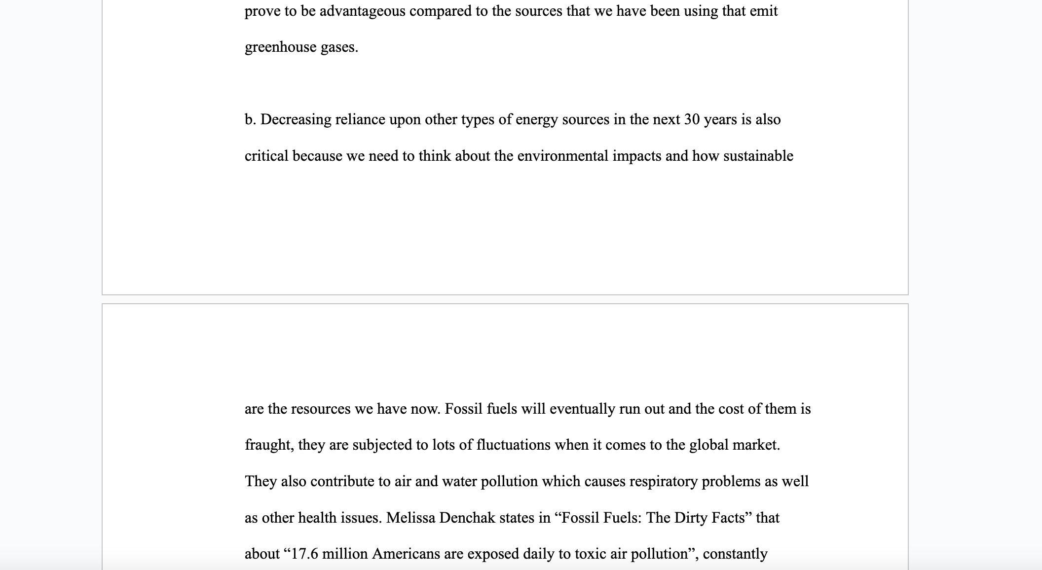 what he means by providing metrics and numerical comparisons I'm going to