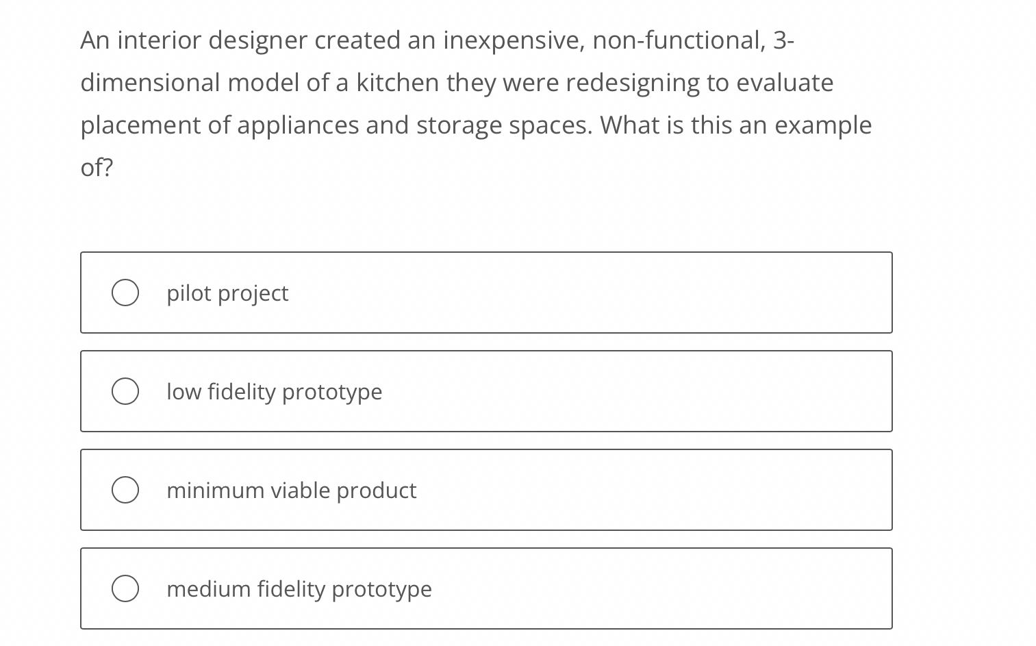  An interior designer created an inexpensive, non-functional, 3dimensional model of a