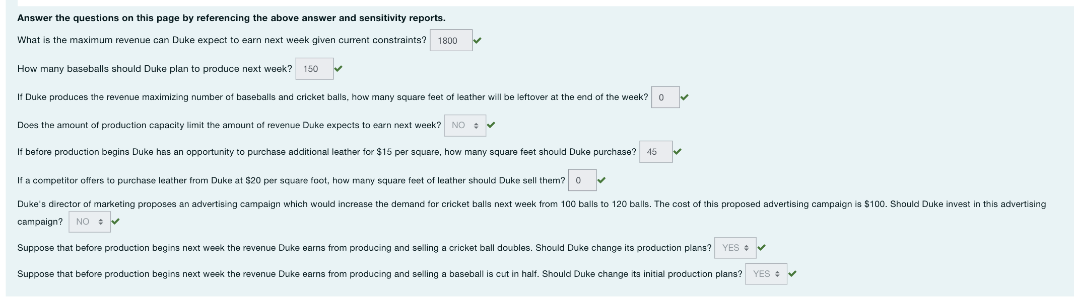 (answers are correct just need explanations only ) - Duke's director of