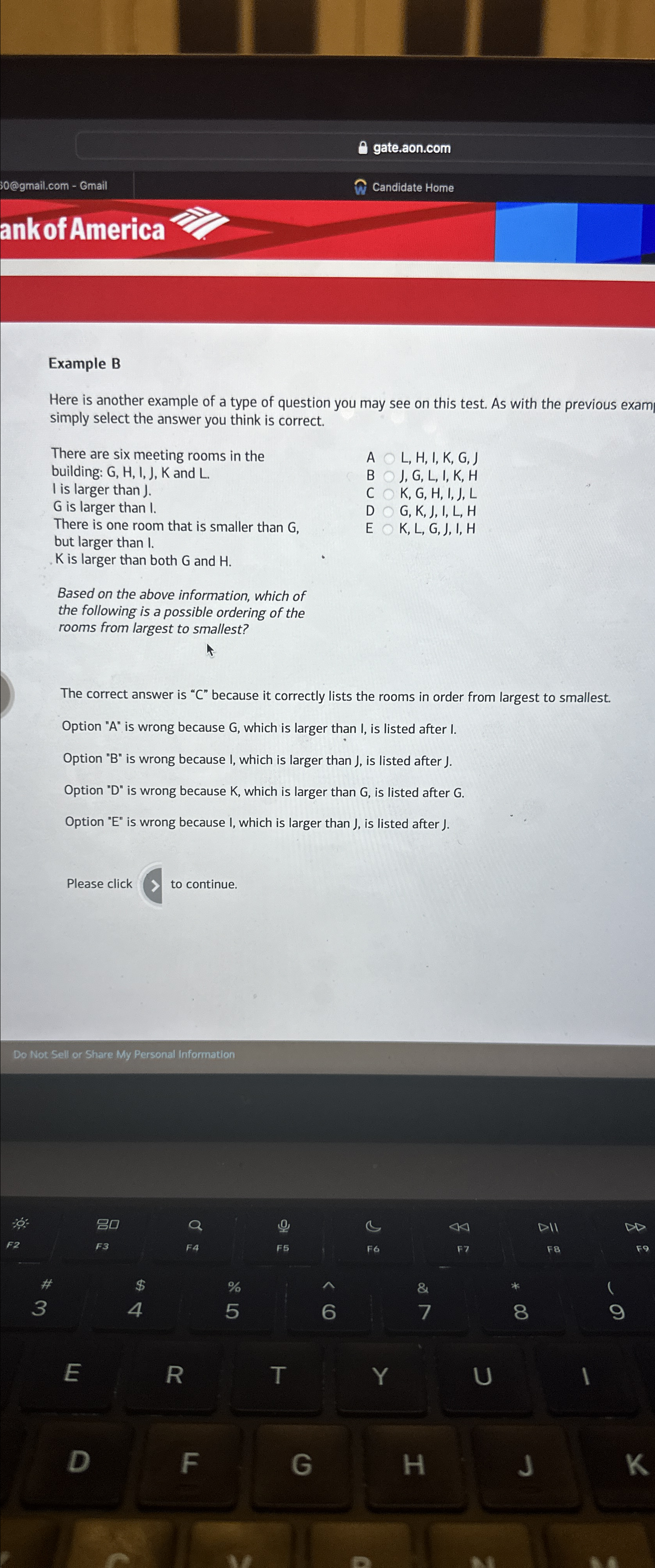  gate.aon.com So@mail.com - Gmail Candidate Home ankofAmerica Example B Here is