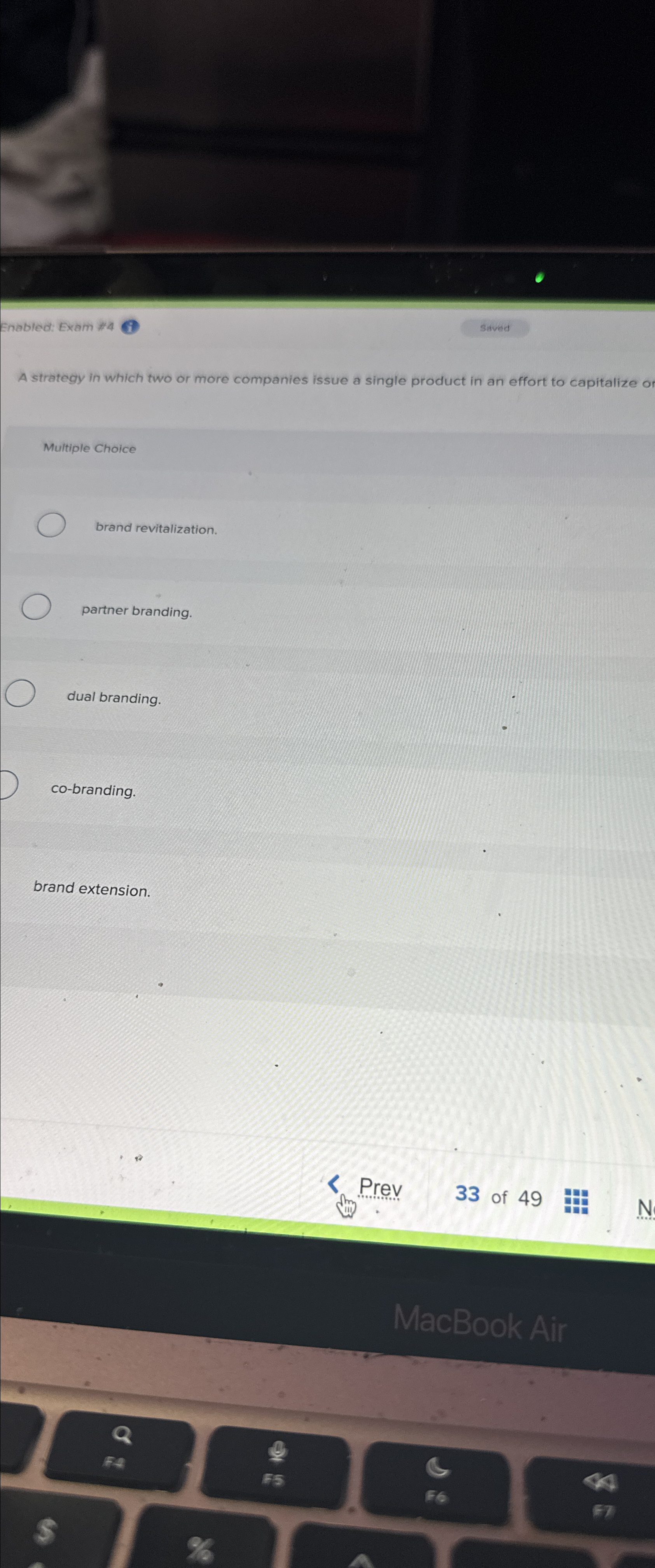  Enabled: Exam 74 A strategy in which two or more companies