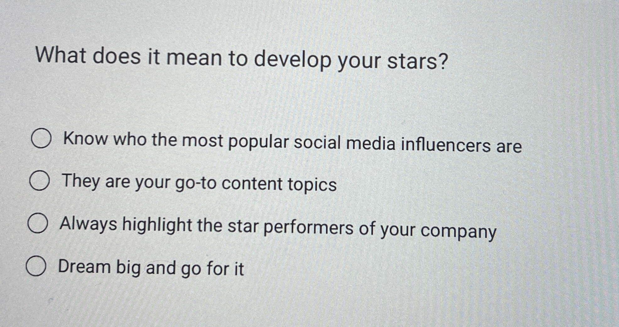  What does it mean to develop your stars? Know who the