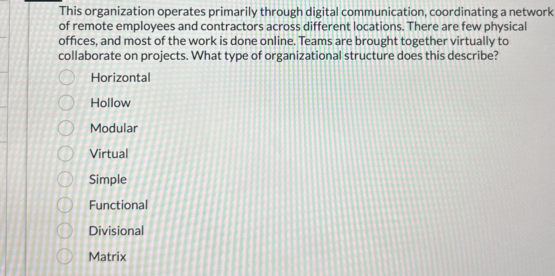  This organization operates primarily through digital communication, coordinating a network of