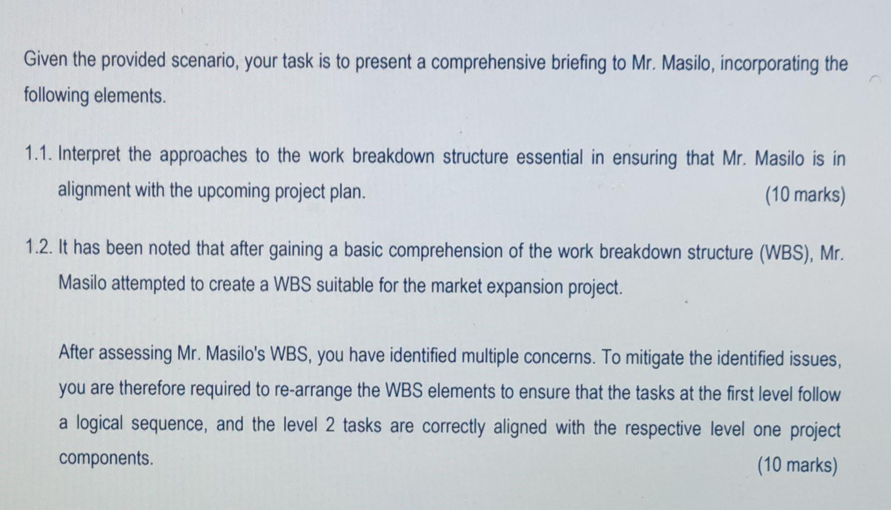 Given the provided scenario, your task is to present a comprehensive