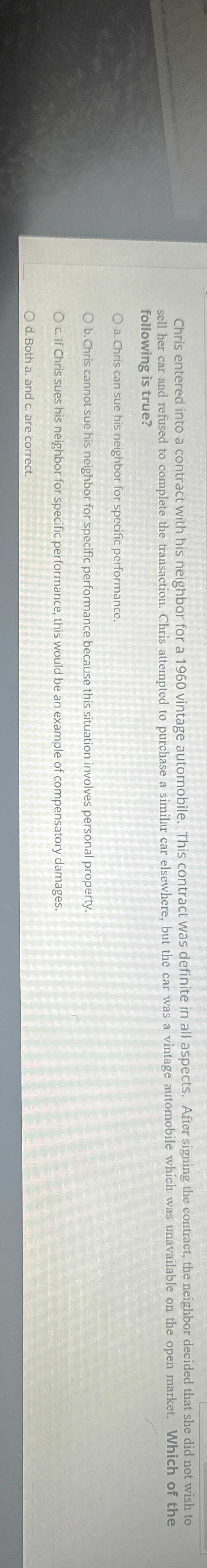  sall herar and rrefic q, q, c. If Chris sues his