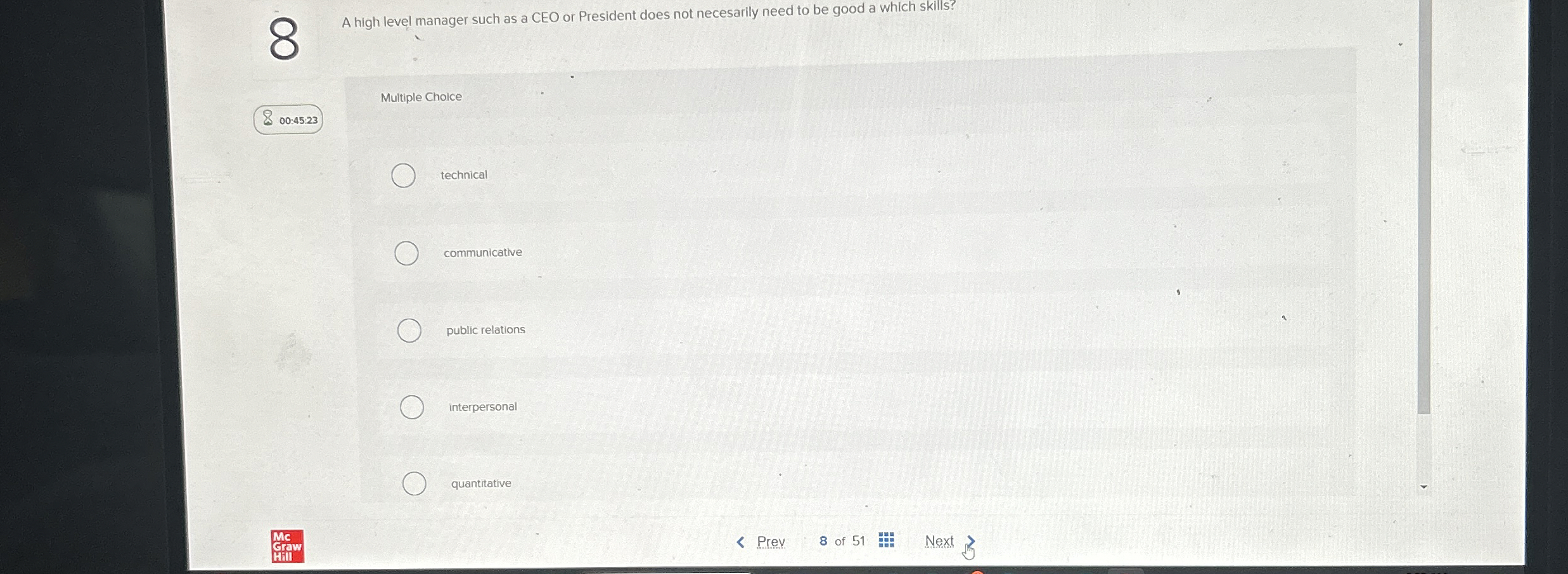  A high level manager such as a CEO or President does
