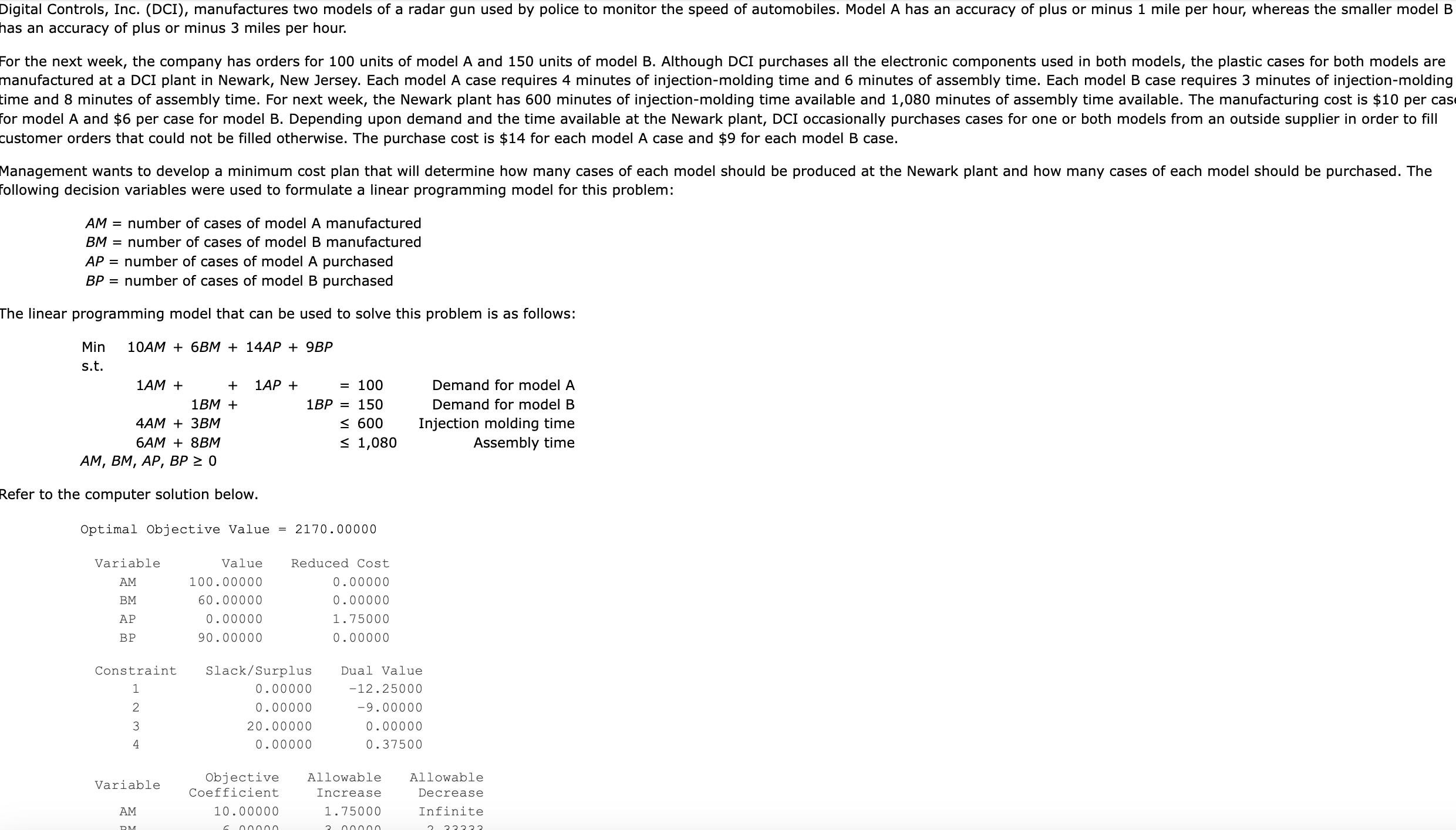  The two pictures below contain the question. Digital Controls, Inc. (DCI),