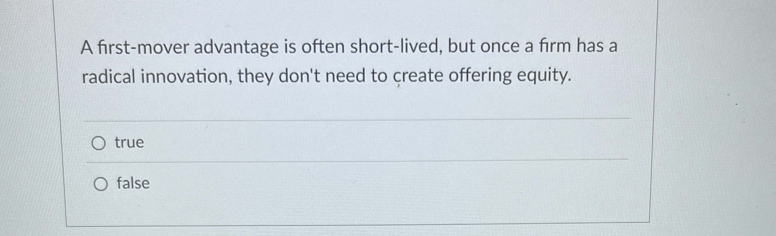  A first-mover advantage is often short-lived, but once a firm has