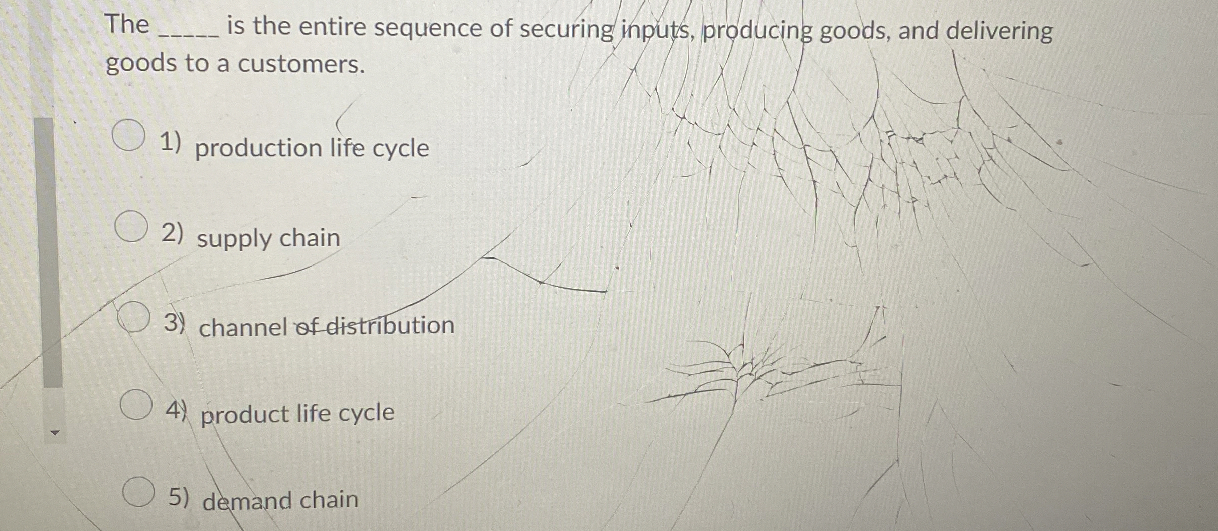  The q, is the entire sequence of securing inputs, producing goods,