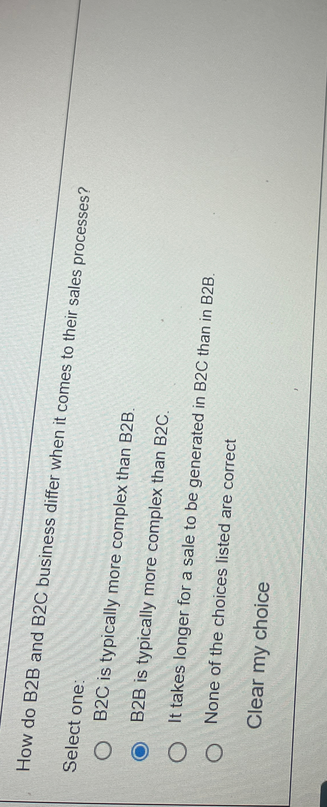  How do B2B and B2C business differ when it comes to