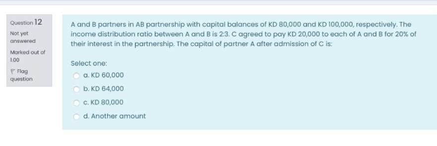 of the oil inventory would include: Not yet answered Select one: Marked