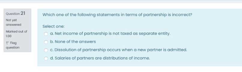 of A and B for 20% of answered their interest in the