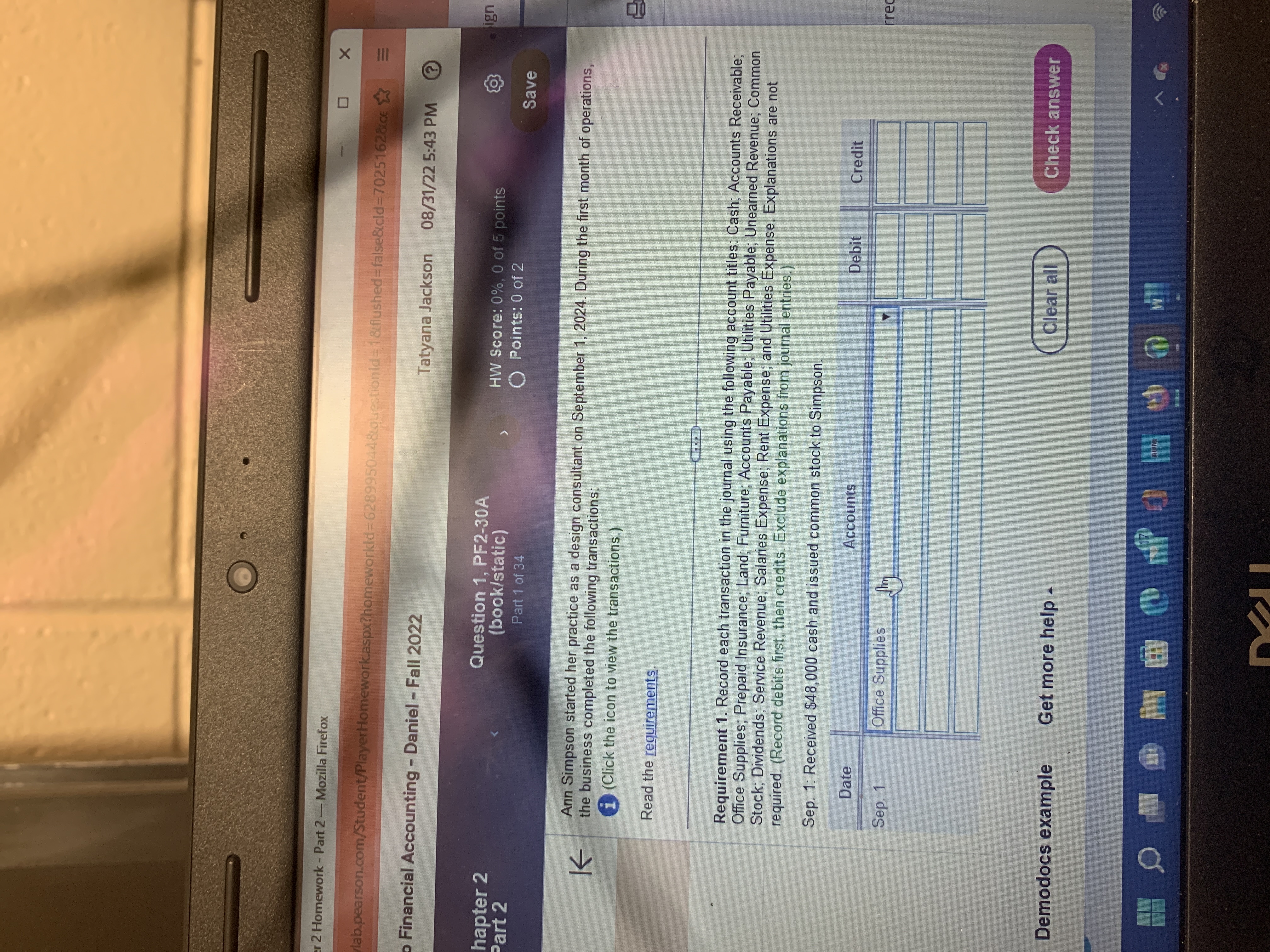 2 Homework - Part 2 - Mozilla Firefox X lab.pearson.com/Student/PlayerHomework.aspx?homeworkld=628995044&questionid= 1